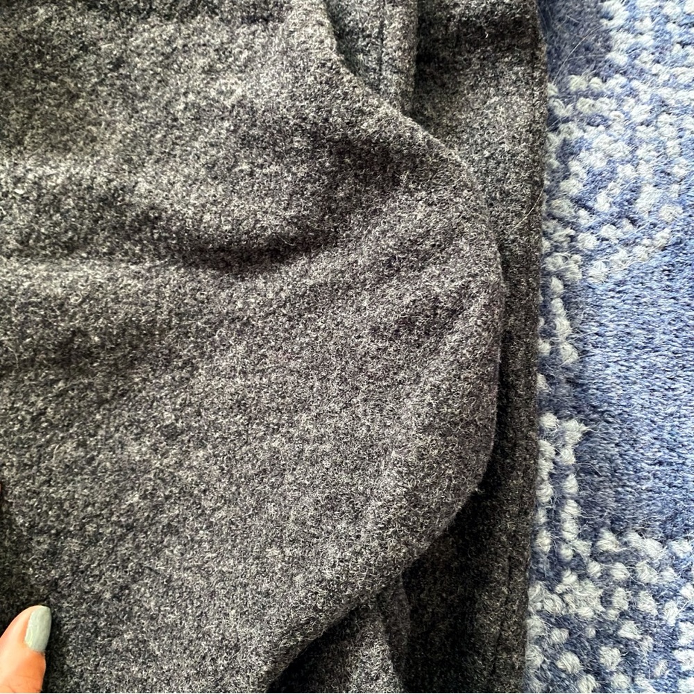 🩶 ZARA GREY WOOL STRAPLESS FITTED RUCHED MIDI DRESS! - Picture 12 of 16